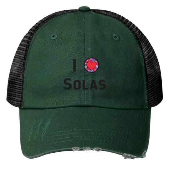 Discover I Heart Solas Print Trucker Hats