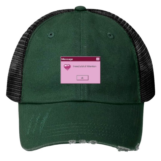 Discover I need Attention Premium Scoop Print Trucker Hats