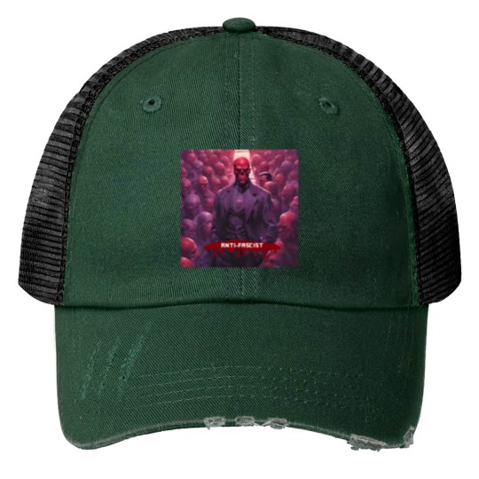 Discover anti fascist Print Trucker Hats