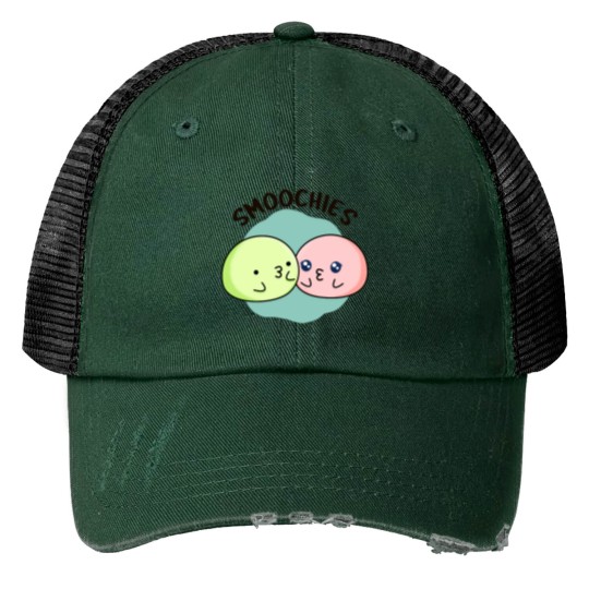Discover Smoochies funnys Food Mochi Puns Print Trucker Hats