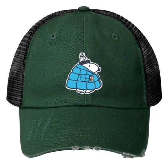 Discover snoopy with bobas Print Trucker Hats