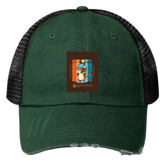Discover the cat mochi Print Trucker Hats