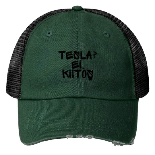 Discover teslas No - thank's - Blacks (Finnish) Print Trucker Hats