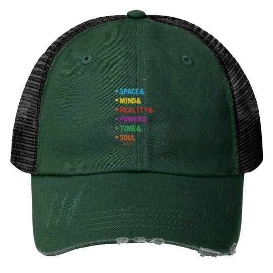 Discover Infinity wars Stones rainbows Text Print Trucker Hats