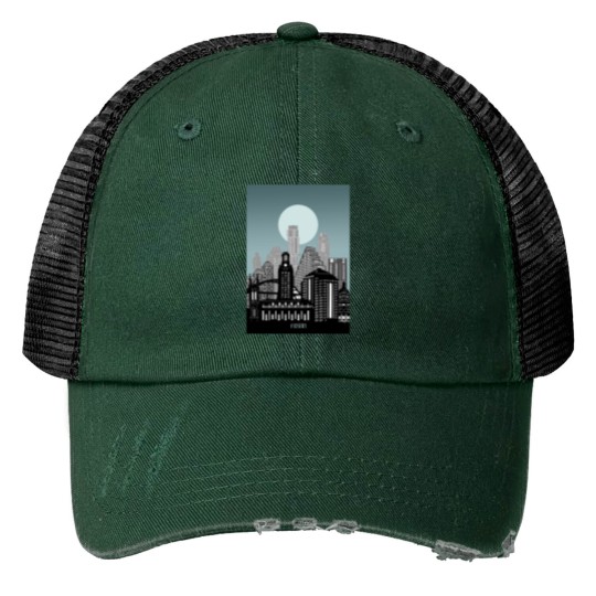 Discover austin skyline Print Trucker Hats