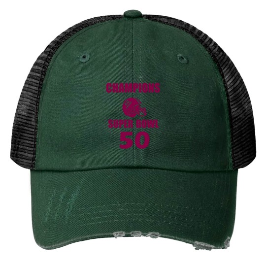 Discover supers bowls 50 champions Print Trucker Hats