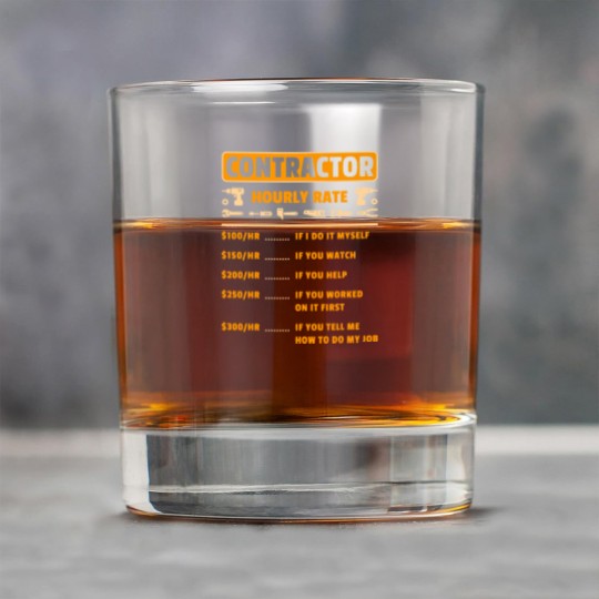 Discover Contractor Hourly Rate Price Chart Labor Funny Gift Handyman Rock Glasses