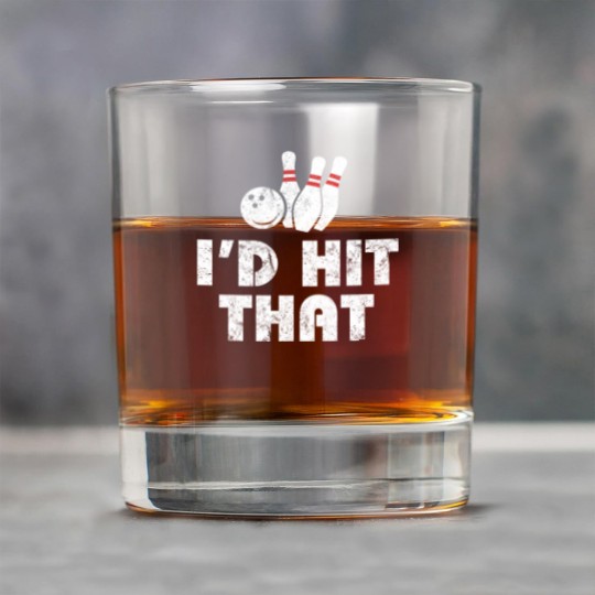Discover Bowling Rock Glasses - I'd Hit That - Vintage - Gift For Bowlers Rock Glasses