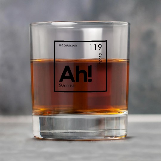 Discover Ah! The Element of Surprise Funny Periodic Table Rock Glasses
