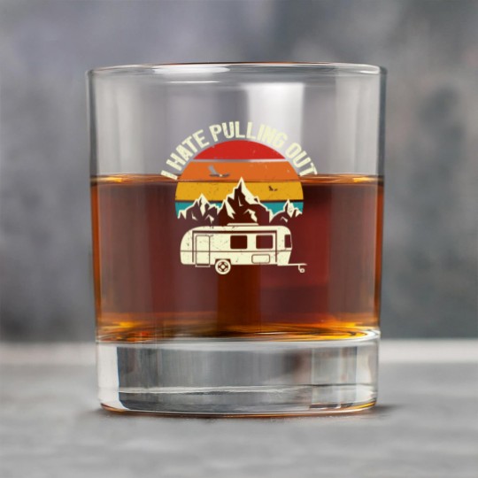 Discover Retro Vintage Mountains I Hate Pulling Out Funny Camping Rock Glasses