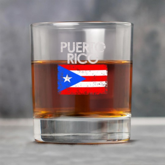 Discover Vintage Puerto Rico Rican Flag Rock Glasses