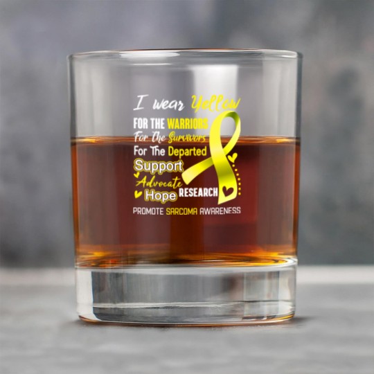 Discover I Wear Yellow For Sarcoma Awareness Support Sarcoma Warrior Gifts - Sarcoma Awareness - Rock Glasses