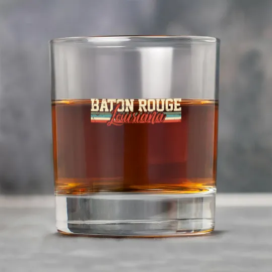 Discover Baton Rouge Louisiana Vintage Gift Rock Glasses