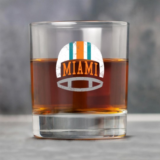 Discover Miami Retro Helmet - Aqua - Dolphins - Rock Glasses