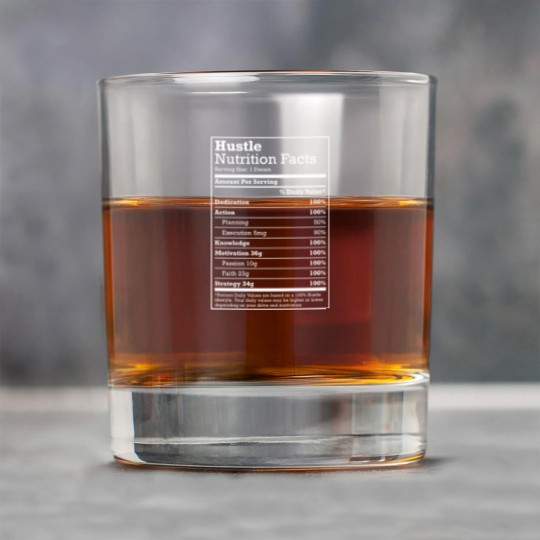 Discover Hustle meme Rock Glasses Hustle Nutrition Facts