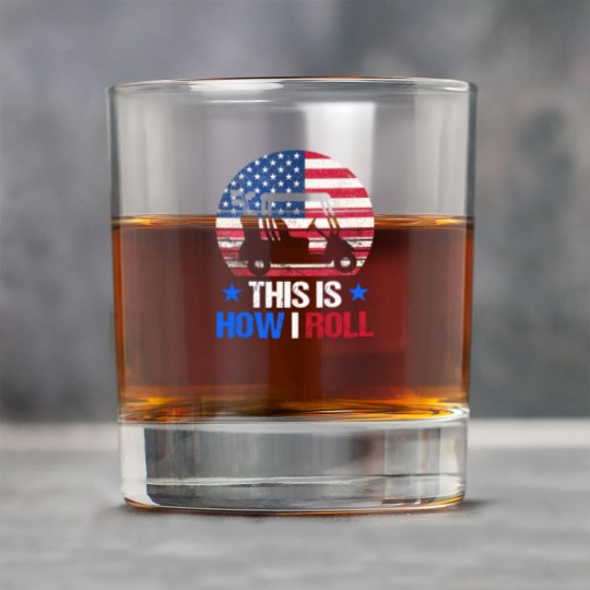 Discover Golf Cart This Is How I Roll USA Flag Golfer 4th Of July Rock Glasses