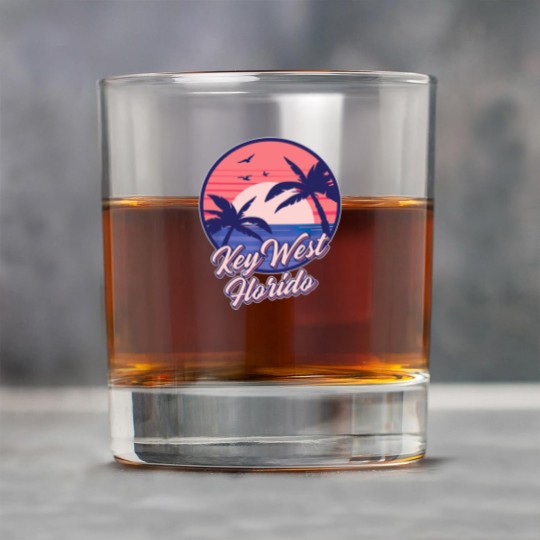 Discover Key West Florida Sunset Beach Summer Seawaves Rock Glasses