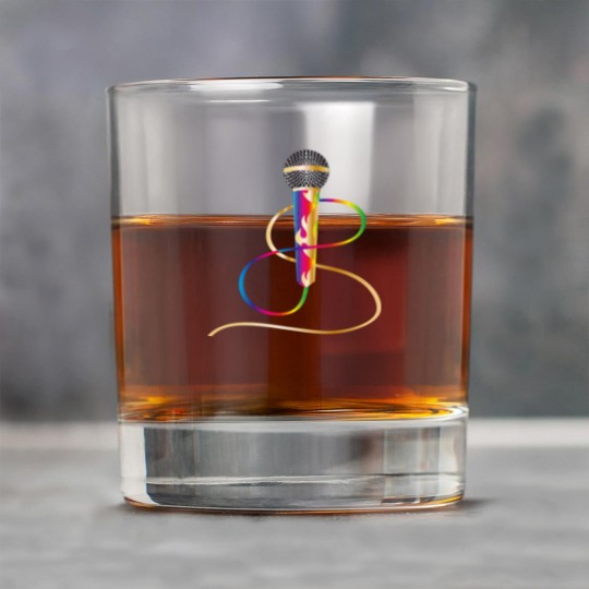 Discover stylish microphone with rainbow handle Rock Glasses