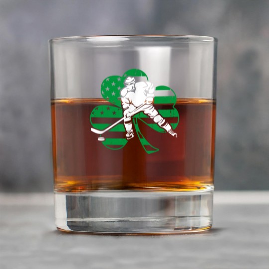 Discover Irish Hockey Player Shamrock St Patrick's Day Rock Glasses