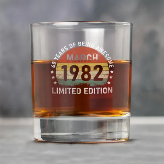 Discover Vintage March 1982 Retro 40 Rock Glasses