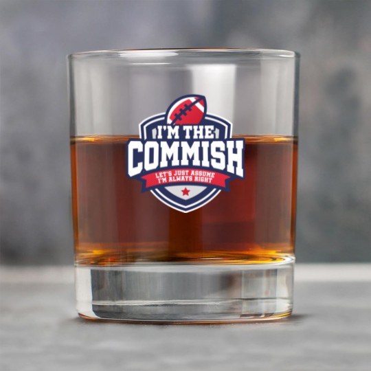 Discover 2020 Fantasy Football Commissioner Commish Always Right Rock Glasses