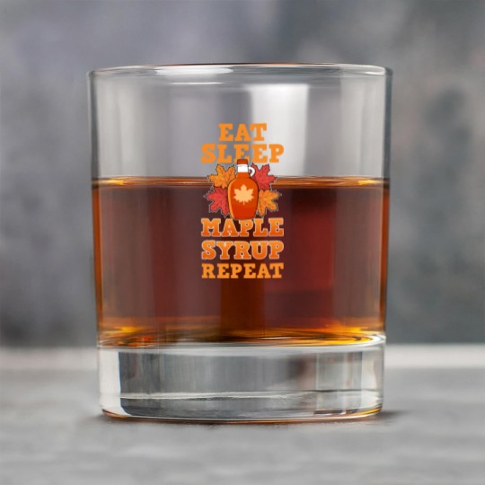 Discover Eat Sleep Maple Syrup Repeat Farmer Sugar Maker Quebec Farm Rock Glasses
