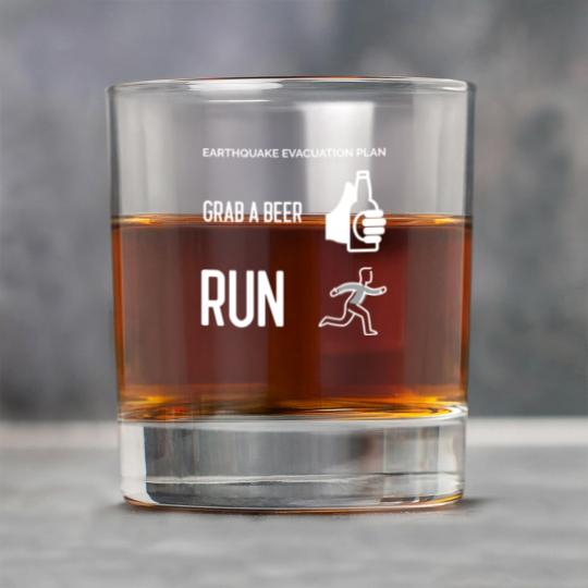 Discover Earthquake Evacuation Plan - Grab A Beer - Run Rock Glasses