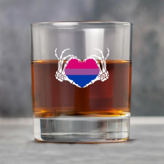 Discover Skeleton Hand Heart Bisexual Funny Halloween Rock Glasses