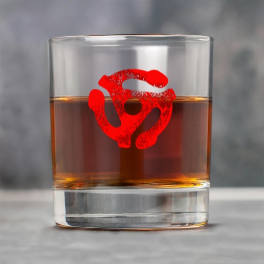 Discover Music Turntable Record Dj Red 45 Rpm Adapter Rock Glasses