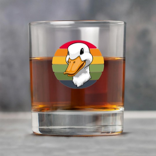 Discover Duck Head Retro Funny Water Ducklings Rock Glasses