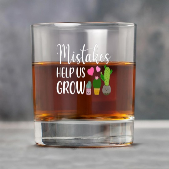 Discover Mistakes Help Us Grow For Teacher and Student Rock Glasses