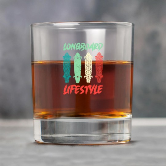 Discover Longboard Lifestyle Skateboarder Saying Gift Rock Glasses