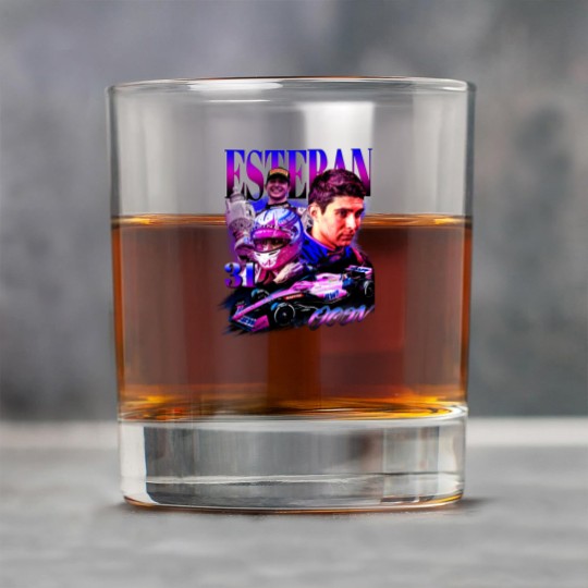 Discover Esteban Ocon Rock Glasses Driver Racing Championship Formula Racing Rock Glasses French Vintage Design 90s Graphic Rock Glasses