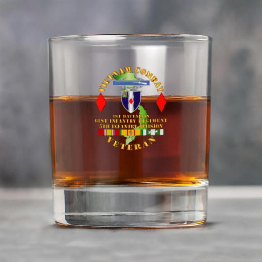 Discover Vietnam Combat Vet - 1st Bn 61st Infantry - 5th Inf Div SSI - Vietnam Combat Vet 1st Bn 61st Infan - Rock Glasses