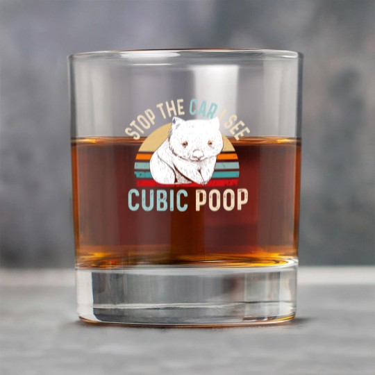 Discover Stop the car I see cubic poop Design for a Wombat Rock Glasses