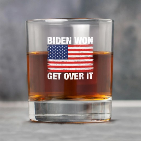 Discover Biden Won Get Over It Us Flag - Biden Wins - Rock Glasses
