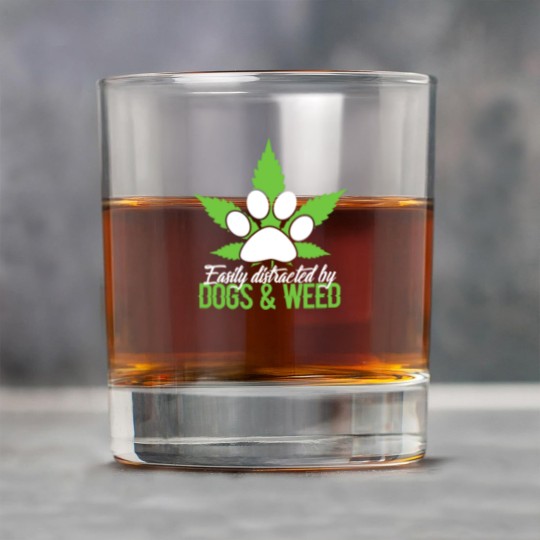 Discover Easily Distracted By Dogs & Weed Rock Glasses