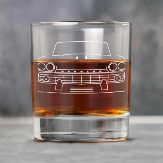 Discover 1959 AMX Rambler classic car white outline graphic - Classic Car - Rock Glasses