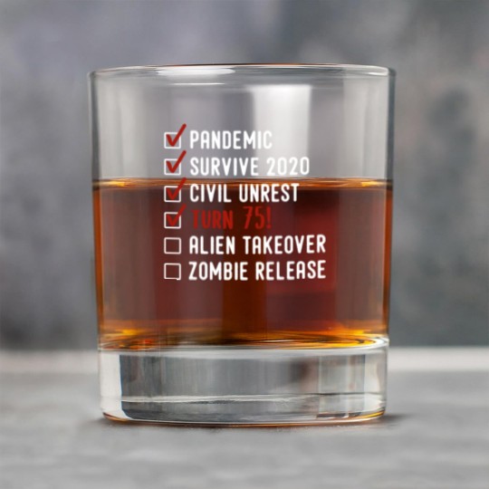 Discover Funny 75th Birthday Gift For 75 Years Old Rock Glasses