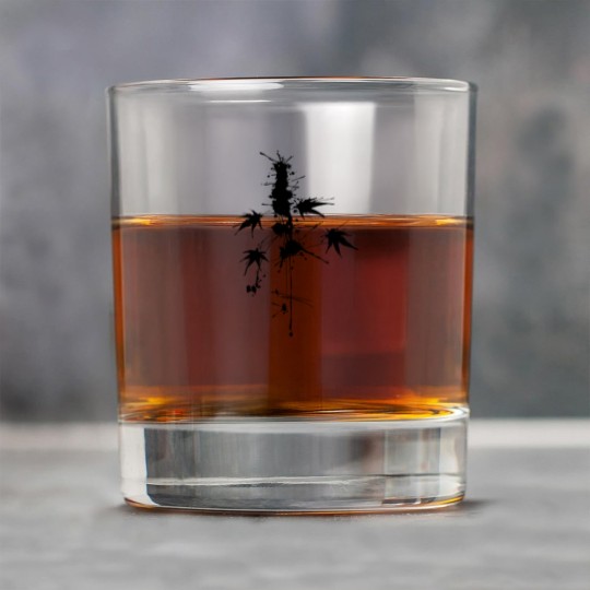 Discover Watercolor/Splatter cannabis plant Rock Glasses
