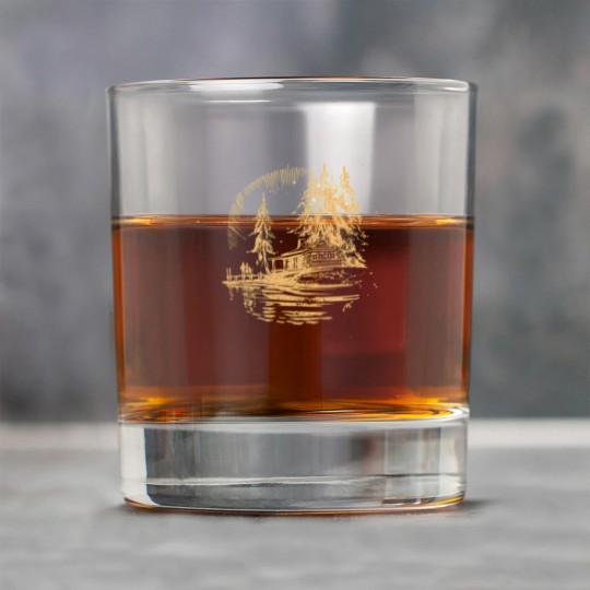 Discover cabin by lake vintage Rock Glasses