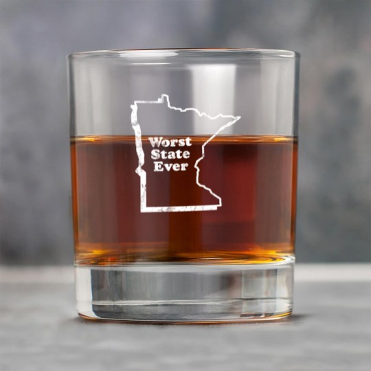 Discover MINNESOTA - WORST STATE EVER Rock Glasses