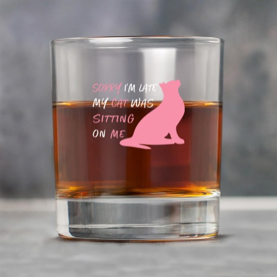 Discover Funny Sorry I'm Late My Cat Was Sitting On Me, Cat Rock Glasses