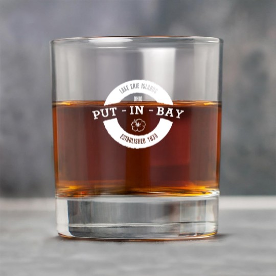 Discover Put in Bay Ohio, Est. 1830 - Vintage & Distressed Rock Glasses Rock Glasses