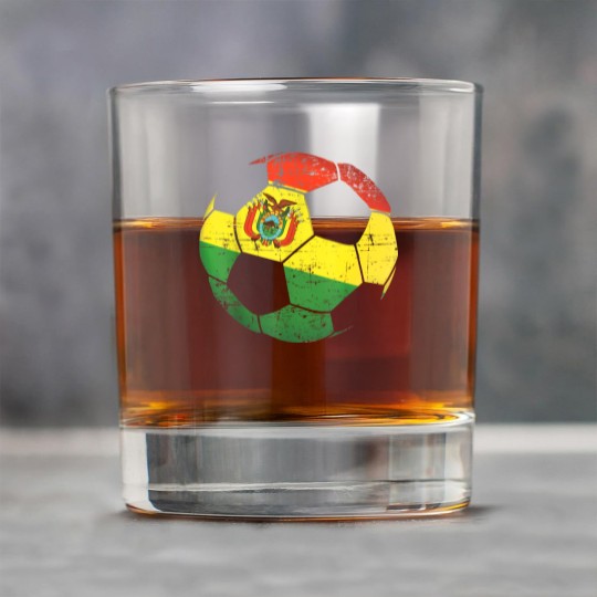 Discover Bolivia Soccer Ball Flag Rock Glasses