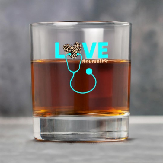 Discover Nurse Life RN LPN CNA Healthcare Cheetah Heart Rock Glasses