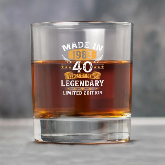 Discover Made In 1983 40 Years Old Gifts 40th Birthday Rock Glasses