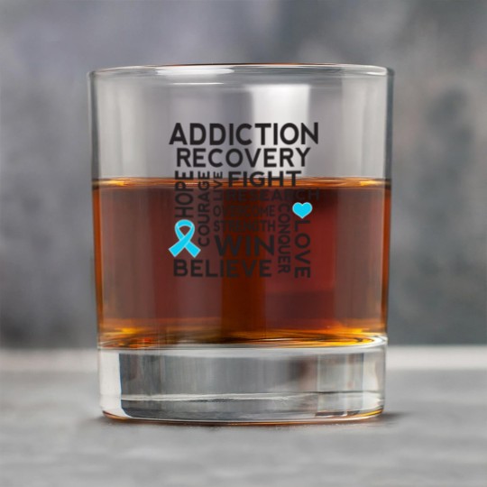 Discover Addiction Recovery Awareness Ribbon - Addiction Recovery Awareness - Rock Glasses