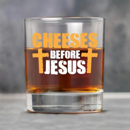 Discover Cheeses Before Jesus Joke Pun Cheese - Cheese - Rock Glasses