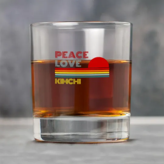 Discover Peace Love Kimchi Retro Vintage Rock Glasses